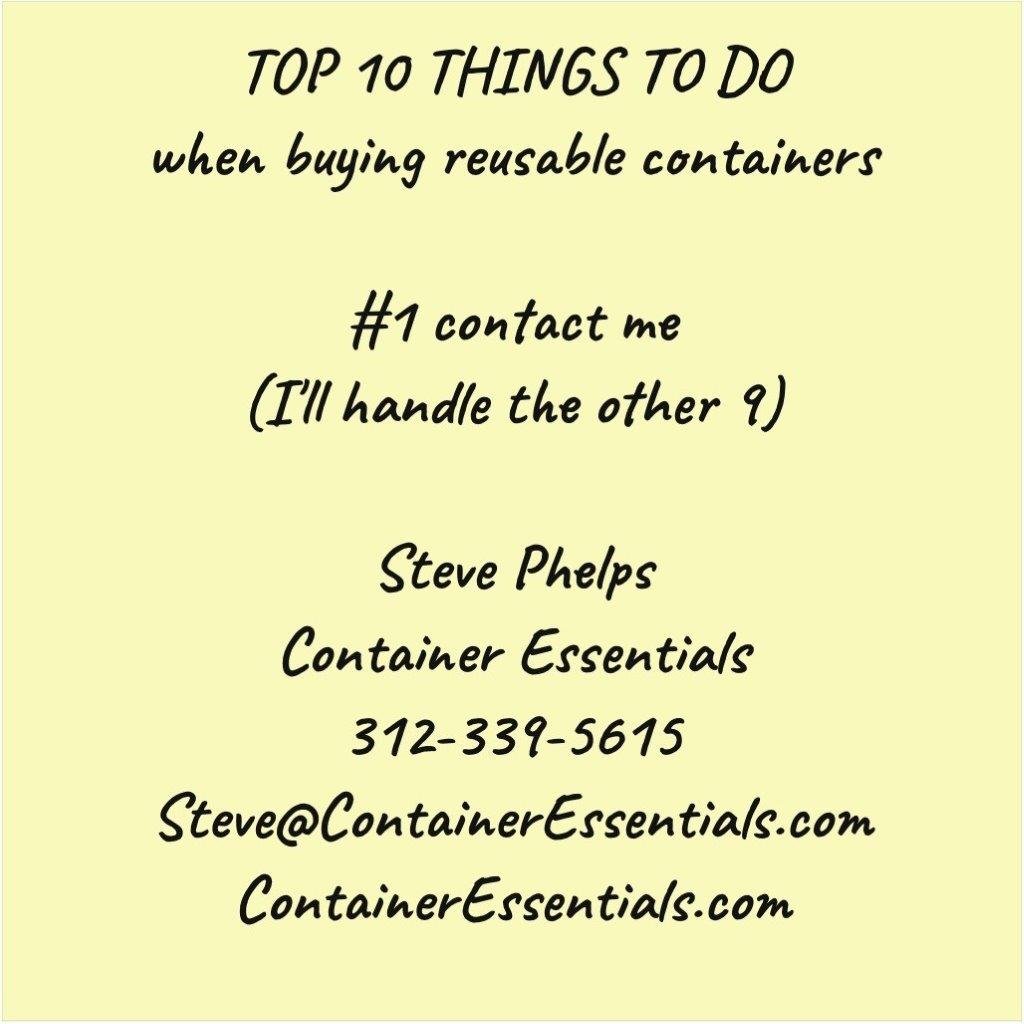 Top 10 things to do when buying reusable containers