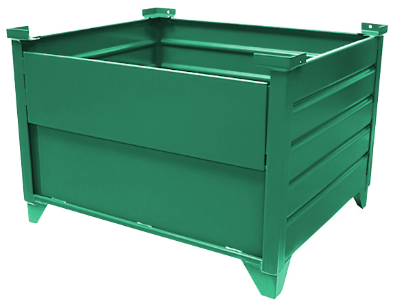 Metal Bin with Drop Gate