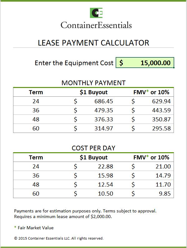 Leasing Calculator